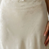 Floral Satin Lace Trim Midi Skirt (Available for Preorder Arriving end of June)