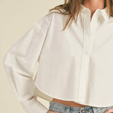 Cropped Button Down Shirt