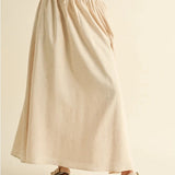 ELARA OATMEAL LINEN SKIRT
