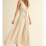 ELARA OATMEAL LINEN SKIRT