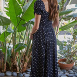 Woven Polka Dot Smocked Dress (Available for Preorder arriving June 19-25)