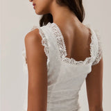 Lace Ruffle Sleeveless Top (Available for Preorder Arriving July 8)