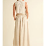 ELARA OATMEAL LINEN SKIRT