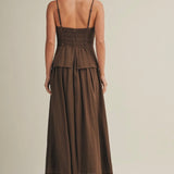 Americano Twofer Smocked Cami Dress